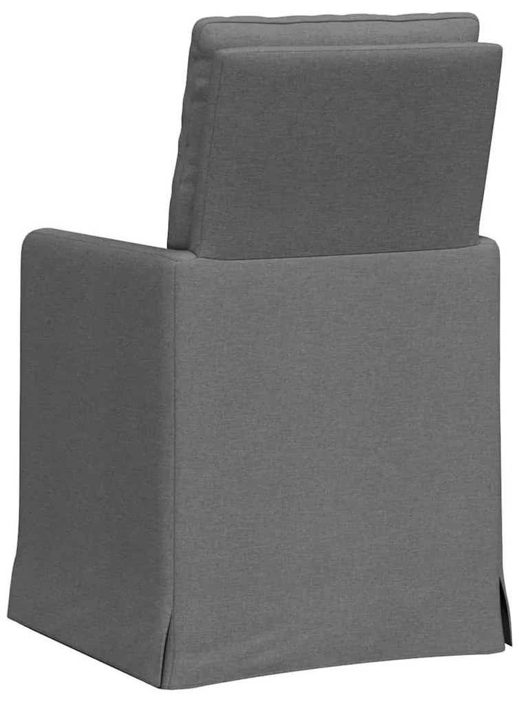 Étkező Székek 2 pcs Sötétszürke 57 x 67 x 98 cm szövet