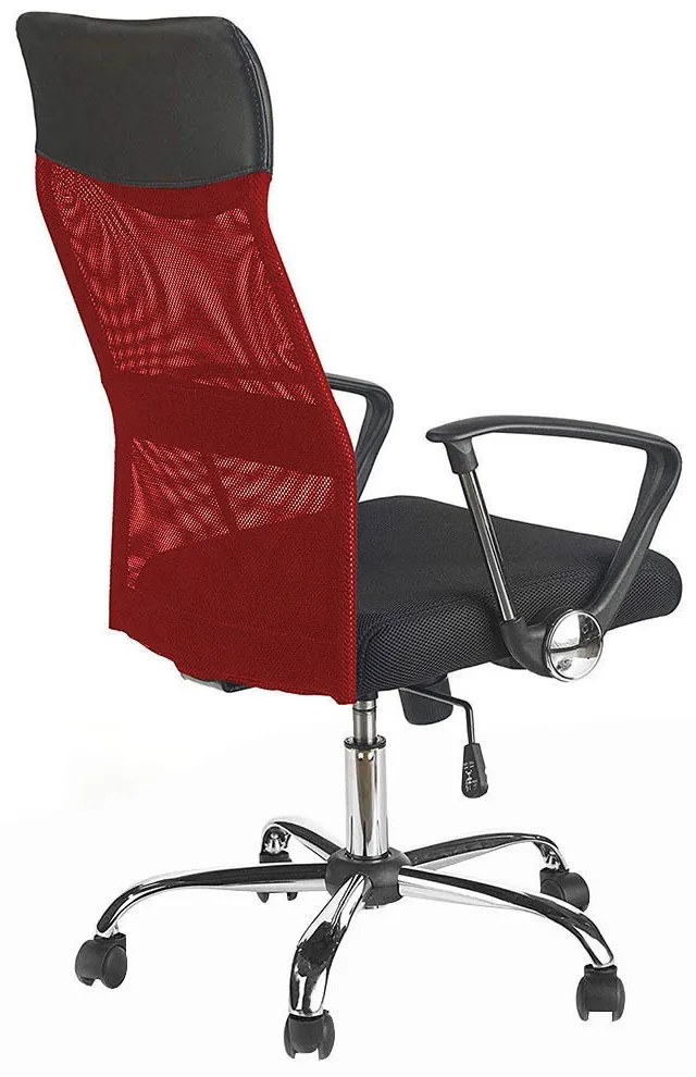 Ergonomikus irodai szék magasított háttámlával - piros