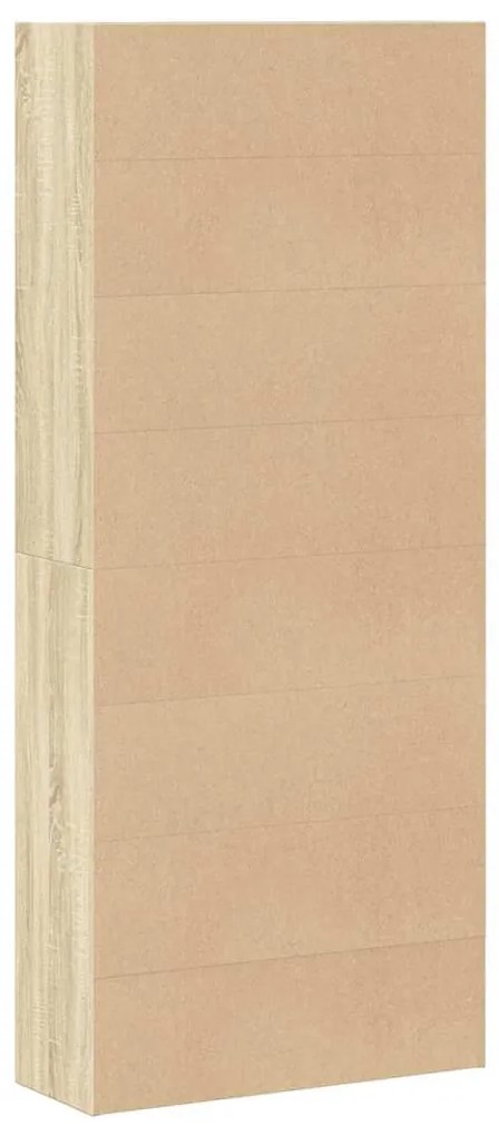 sonoma színű szerelt fa könyvszekrény 80 x 30 x 189 cm