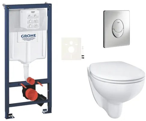 Fali WC-szett világos falakra / falra szerelhető GROHE Bau Ceramic SIKOGRSBAUSA