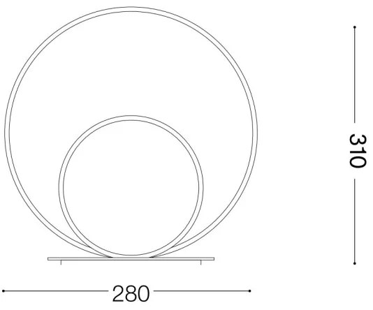 Ideal Lux - LED Asztali lámpa OZ LED/22W/230V CRI 90 fekete