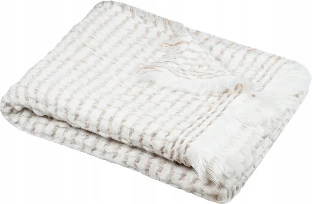 Ágytakaró Fehér Alfie Akril, 130 x 150 CM Beltéri, Vasalás Nélküli