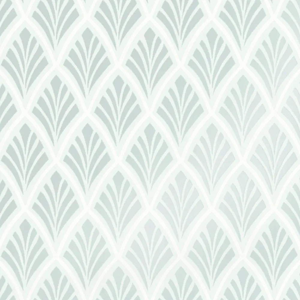 Kék Tapéta Flizelin Levelek Artdeco Minta