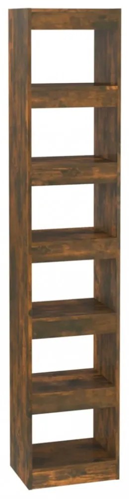 füstös tölgy színű könyvszekrény/térelválasztó 40x30x198 cm