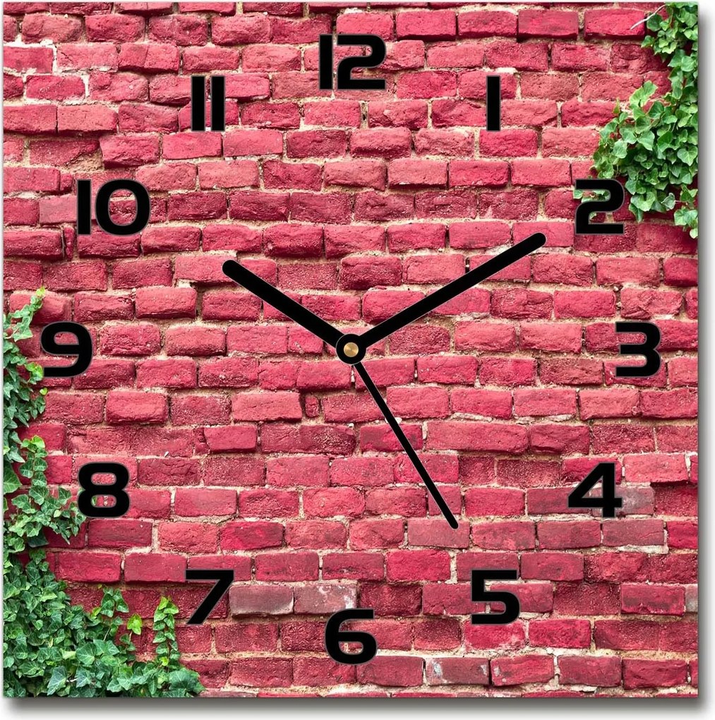 Üveg falióra szögletes tégla fali 30x30 cm