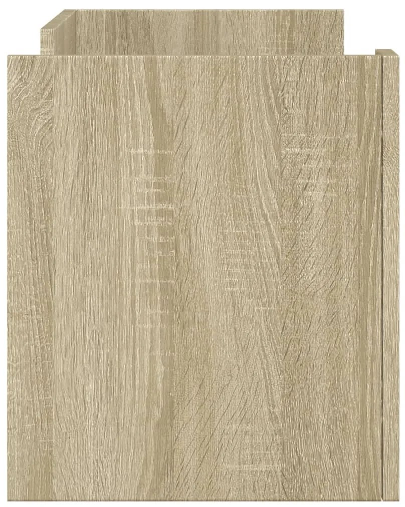 sonoma tölgy színű szerelt fa TV-szekrény 80 x 35 x 40 cm