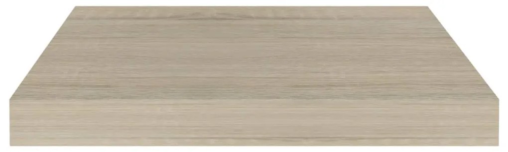 2 db tölgyszínű MDF lebegő fali polc 40 x 23 x 3,8 cm