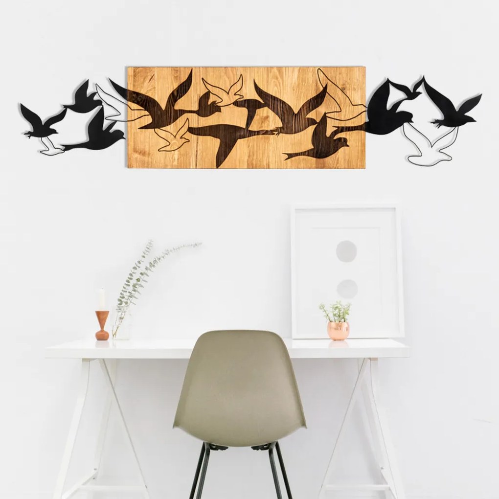 Albatros fém fali dekoráció, 111×25 cm