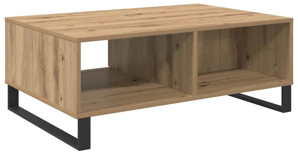 Dohányzóasztal fiókkal kézműves tölgy 90 x 60 x 35 cm Faanyag