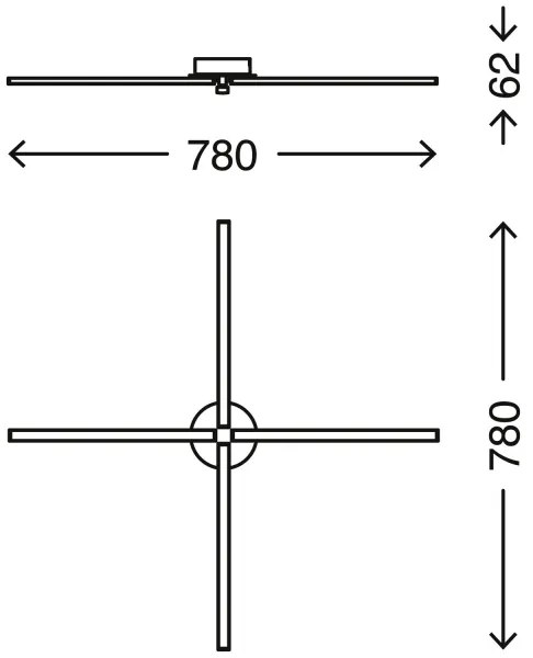 Briloner 3181-049 - LED Felületre szerelhető csillár GO 4xLED/5W/230V