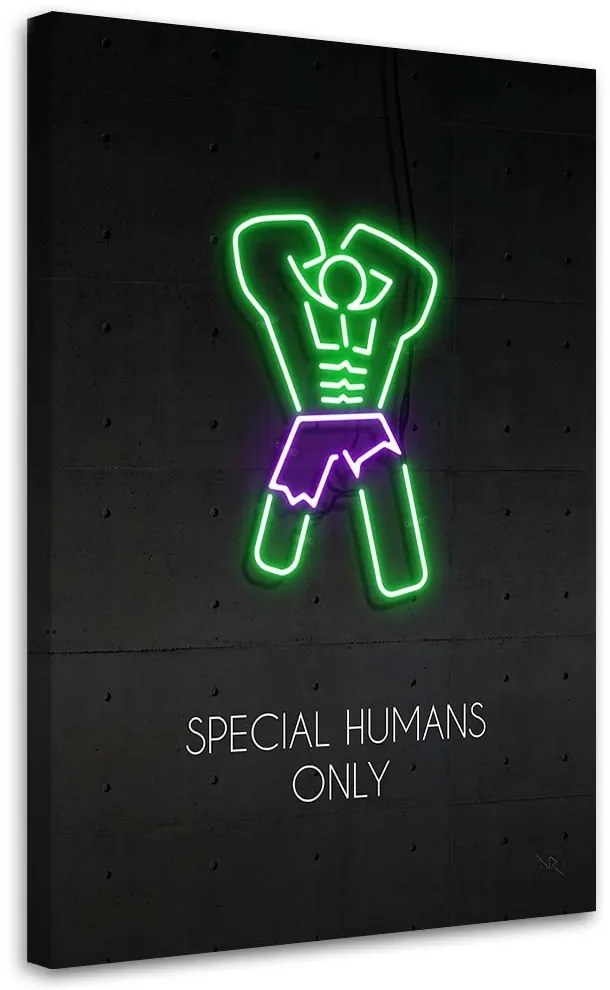 Gario Vászonkép Neon Hulk - Rubiant Méret: 70 x 100 cm