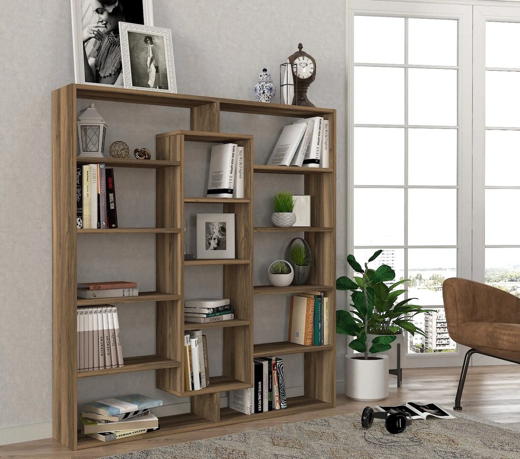 könyvespolc Ample - Walnut