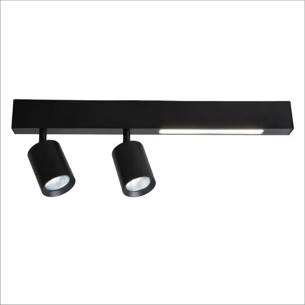 LED Spotlámpa MAGNET LED/5W/230V + 2xGU10/60W 3000/4000K fekete