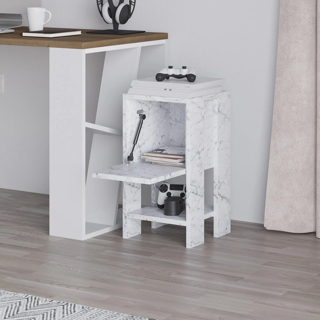 Éjjeliszekrény Ema - Carrara Marble
