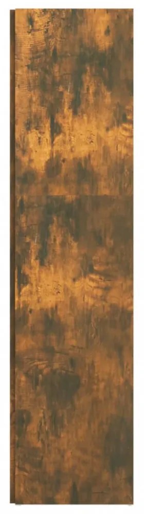 füstös tölgy színű szerelt fa sarokszekrény 33 x 33 x 132 cm