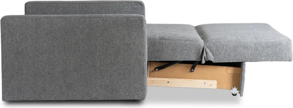 2 db-os szett, egyszemélyes ágyazható fotel szürke színben MILAN 1