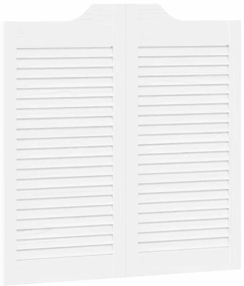 fehér lengőajtók lamellás kialakítású 1 pár 80x80 cm