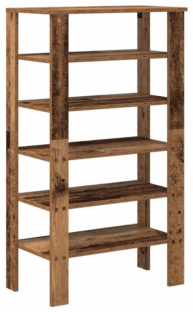antik fa szerelt fa cipőtartó 61x32x105 cm