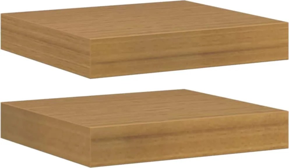 vidaXL Falpolc Falra szerelhető 2 pcs Bézs 23 x 23,5 x 4 cm Faanyag