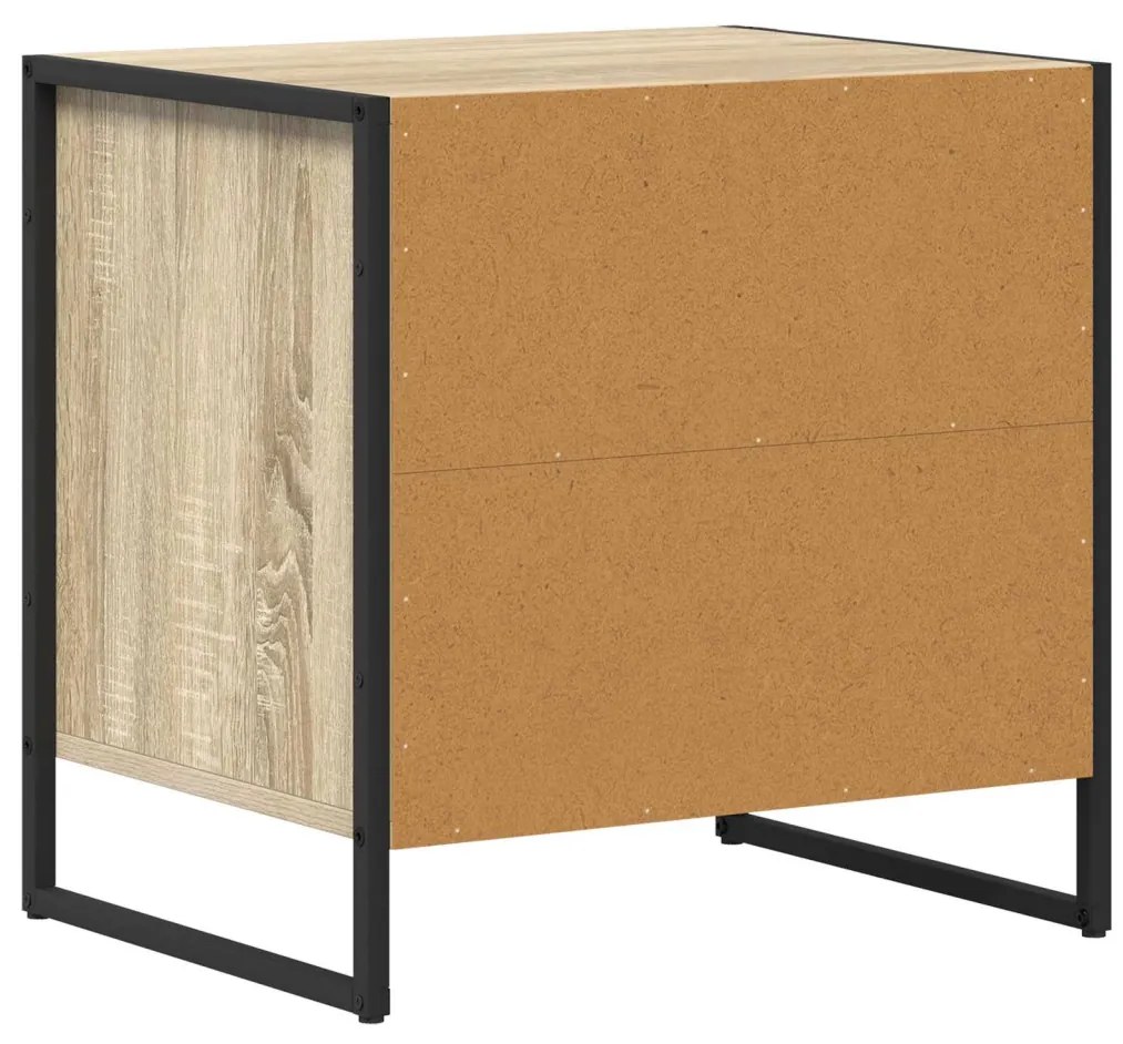 vidaXL Éjjeli asztal fiókkal Sonoma 50 x 39,5 x 50 cm Faanyag