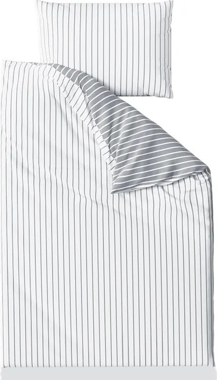 Povlečení z Renforcé bavlny CAPRIVI šedé knoflík Ágyneműhuzat mérete: 70 x 90 cm | 140 x 220 cm