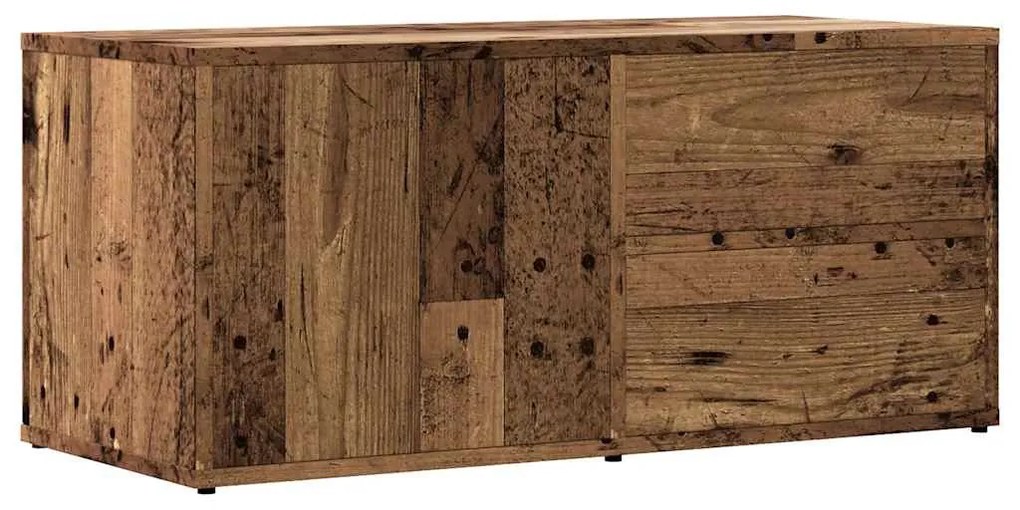 antik fa színű szerelt fa TV-szekrény 80x34x35,5 cm