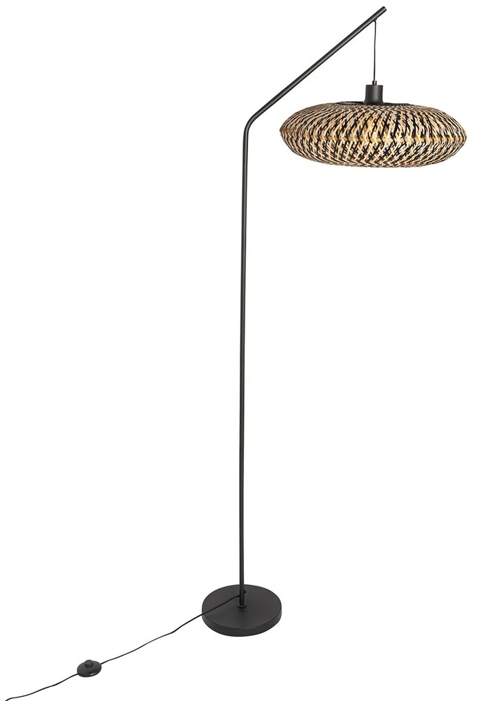 Keleti állólámpa fekete bambuszból - Ostrava