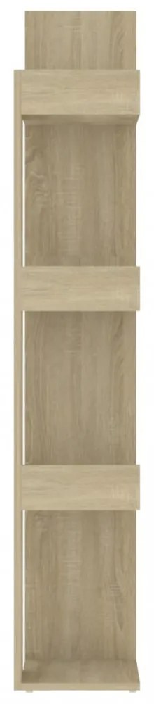 sonoma tölgy színű szerelt fa könyvszekrény 86 x 25,5 x 140 cm