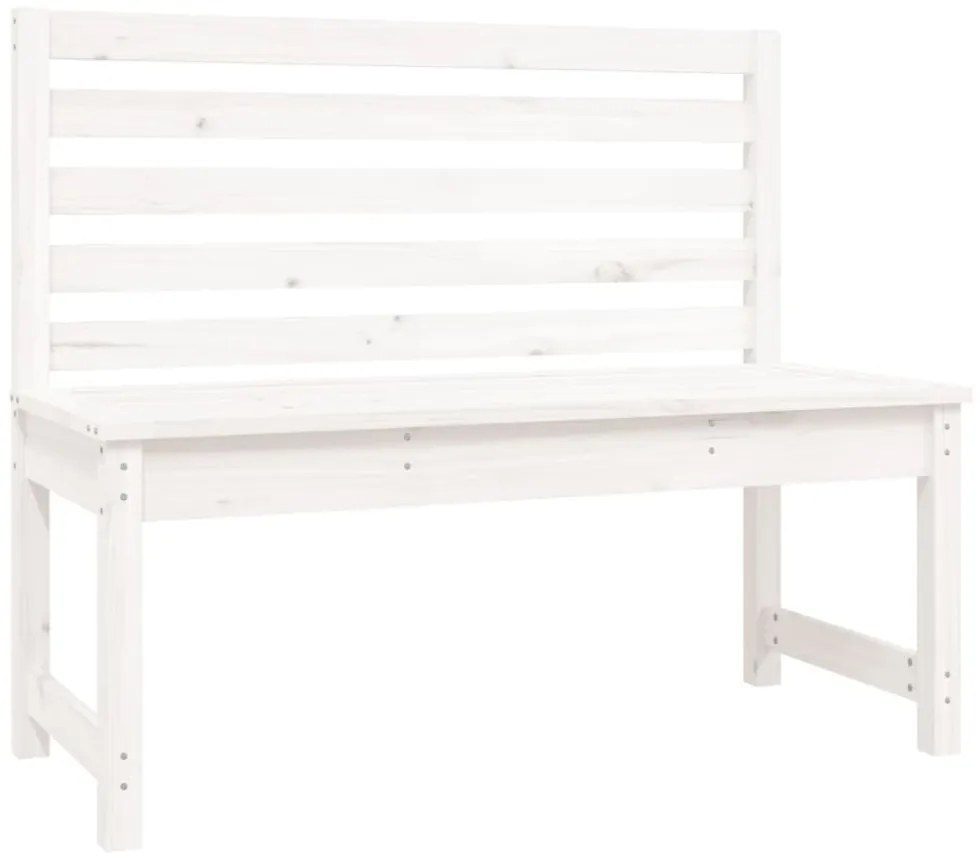 fehér tömör fenyőfa kerti pad 109 cm