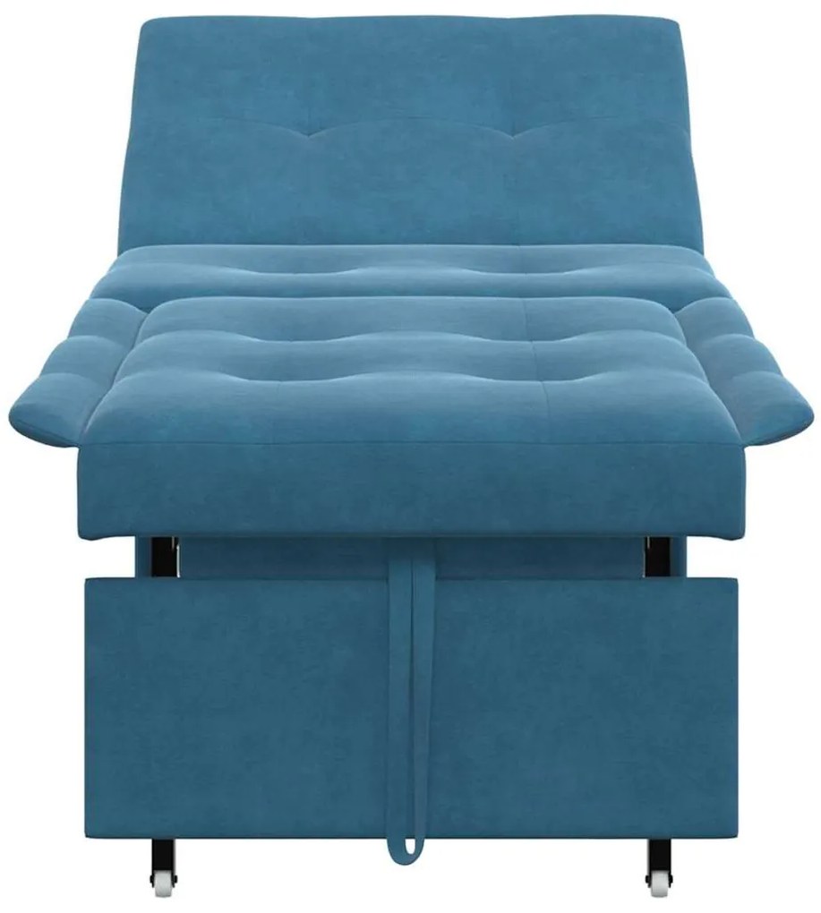 Kanapéágy Kék 67 x 194 x 38 cm Bársony