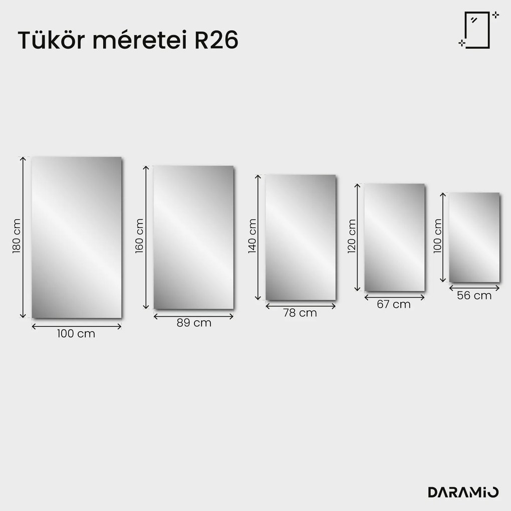 Téglalap alakú tükör fazettával – Pure Collection R26