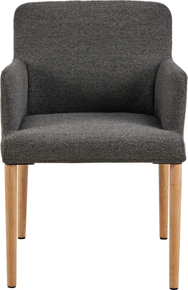 Szürke kárpitozott karfás étkezőfotel Zoe – Actona