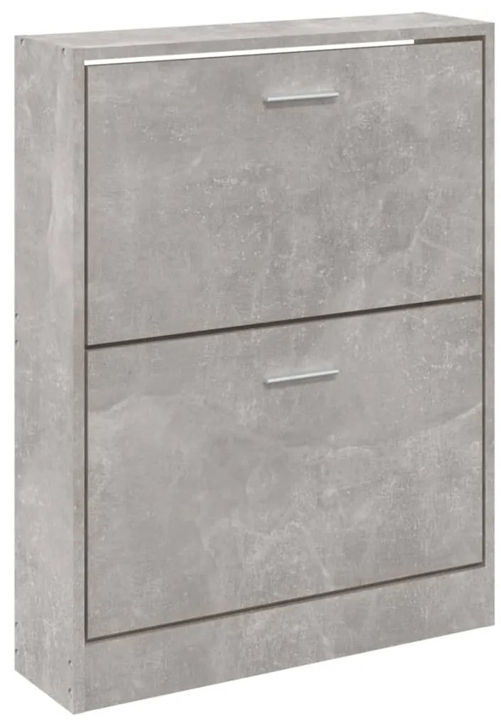 betonszürke szerelt fa cipőszekrény 59 x 17 x 81 cm