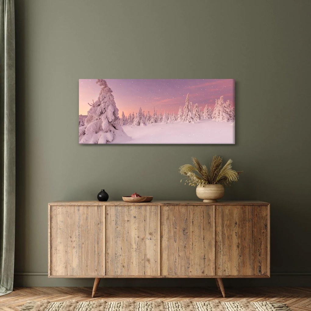 Kép - Fák a hótakaró alatt (120x50 cm)