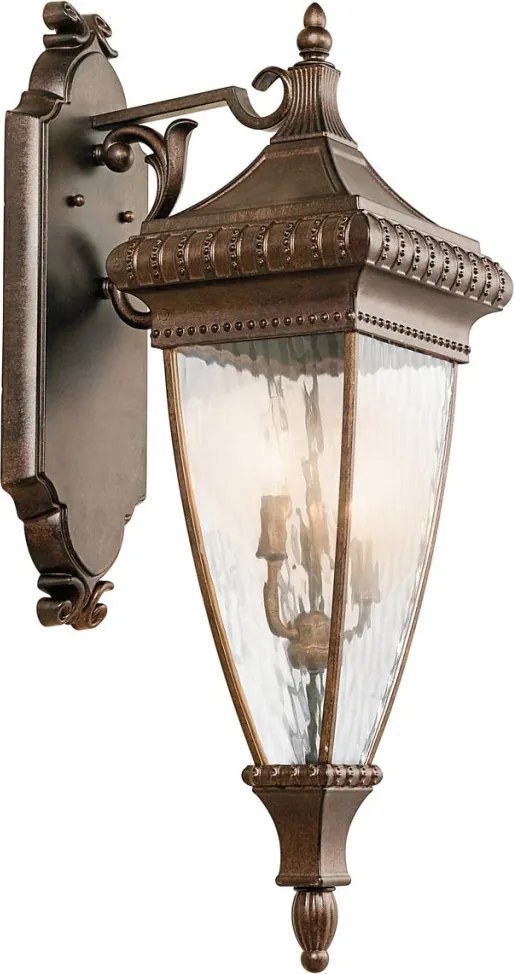 ELSTEAD KL-VENETIAN2-L VENETIAN RAIN Klasszikus Kültéri Fali Lámpa Barna, Átlátszó E14 IP44