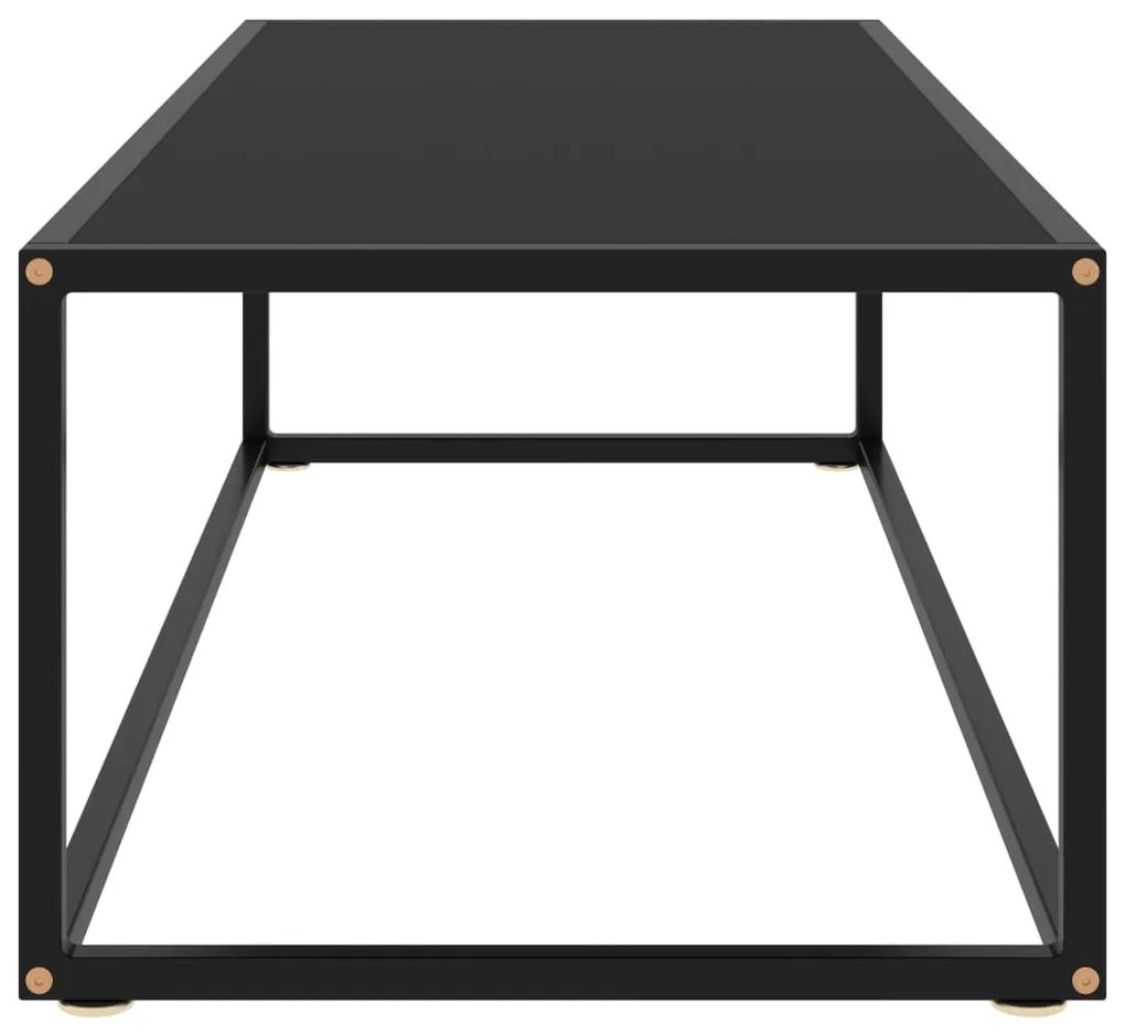 Fekete dohányzóasztal fekete üveggel 120 x 50 x 35 cm
