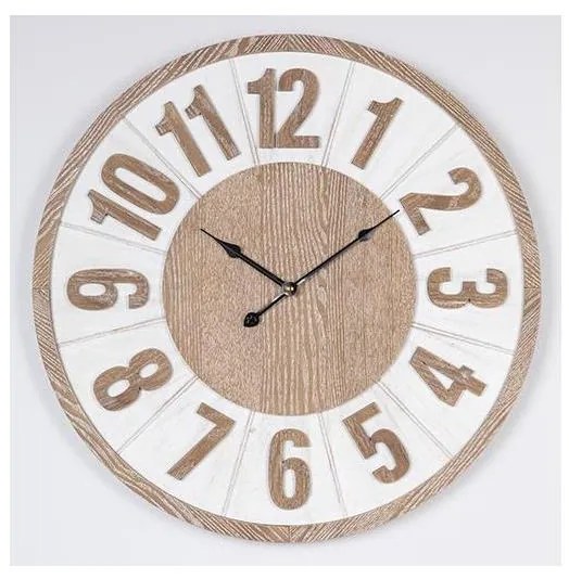 Falióra 1xAA átm. 60 cm bézs/fehér