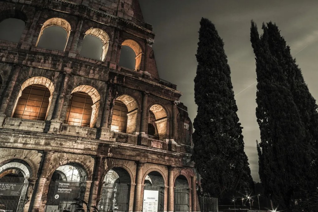 Poszter 45x30cm Híres római Colosseum 5, Assaf Frank