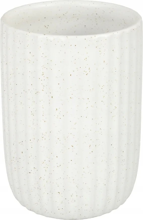 Fürdőszobai fogkefetartó bögre Fehér Kerámia Kő India