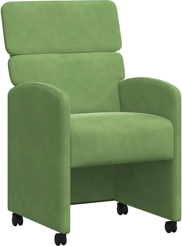 vidaXL Kerekes Étkező Székek 2 pcs Világos zöld 58 x 65 x 98 cm