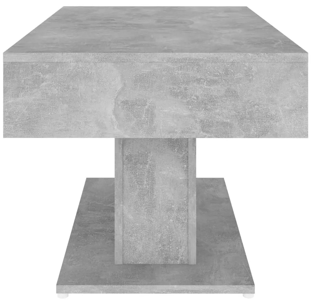 Betonszürke szerelt fa dohányzóasztal 96 x 50 x 45 cm