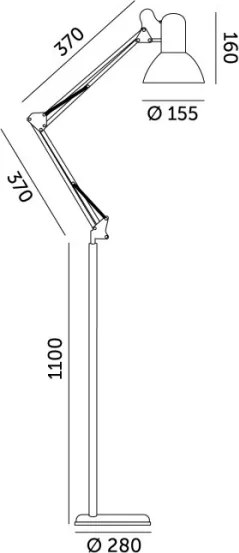 BRILAGI - TASKER rugalmas állólámpa 1xE27/60W/230V 184 cm fehér