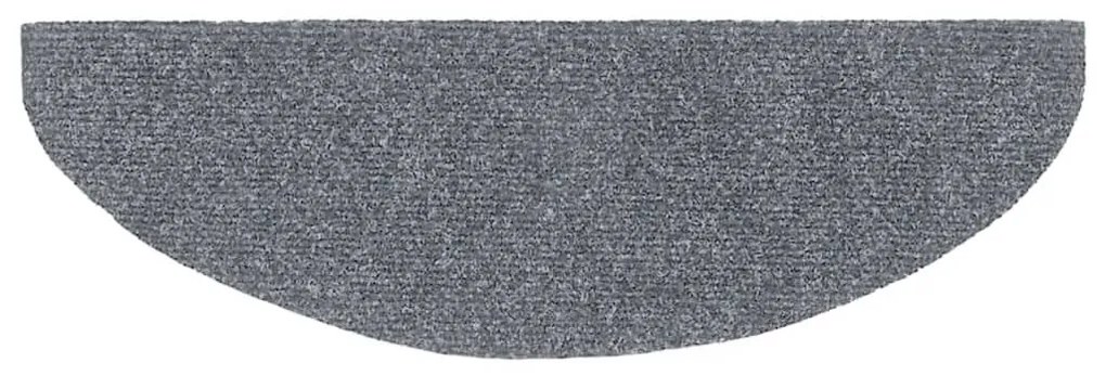 10 db öntapadós lépcsőszőnyeg 65 x 21 x 4 cm világosszürke félkör alakú nagy