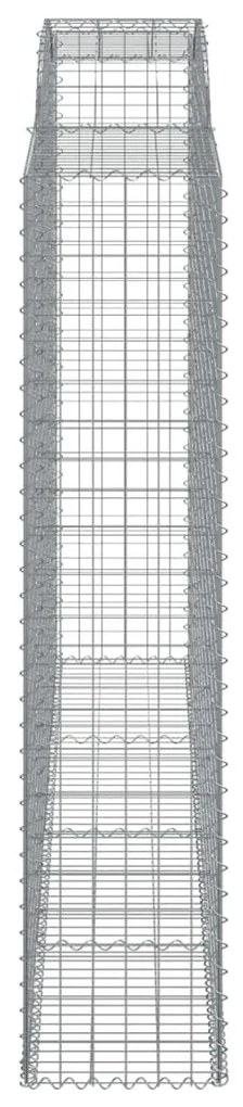 4 db íves horganyzott vas gabion kosár 300x50x220/240 cm