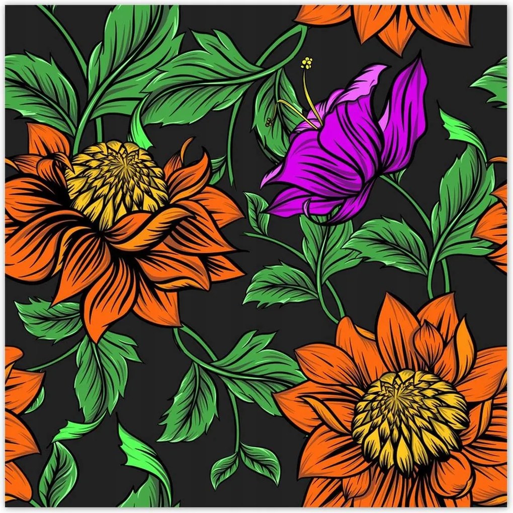 Poszterek 140x140 Virágok Levelek