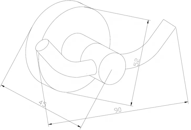 Mexen tartozékok, REMO törölközőtartó, 2 horog, króm, 70507352-00