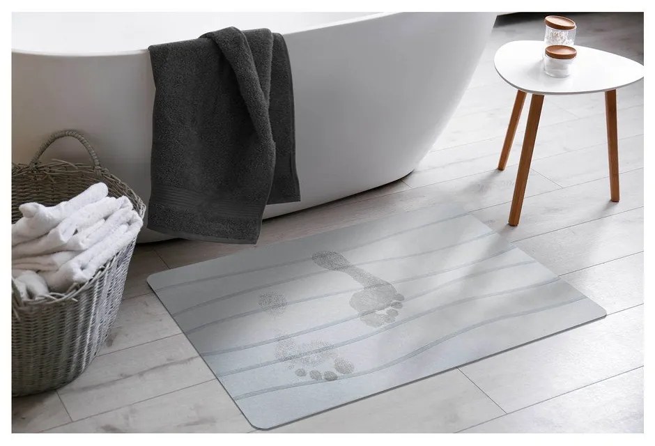 Szürke fürdőszobai kilépő 50x70 cm Ondelina – douceur d'intérieur