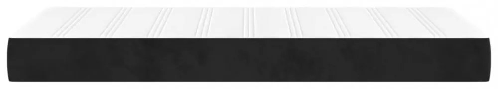 fekete bársony zsebrugós ágymatrac 100x200x20 cm