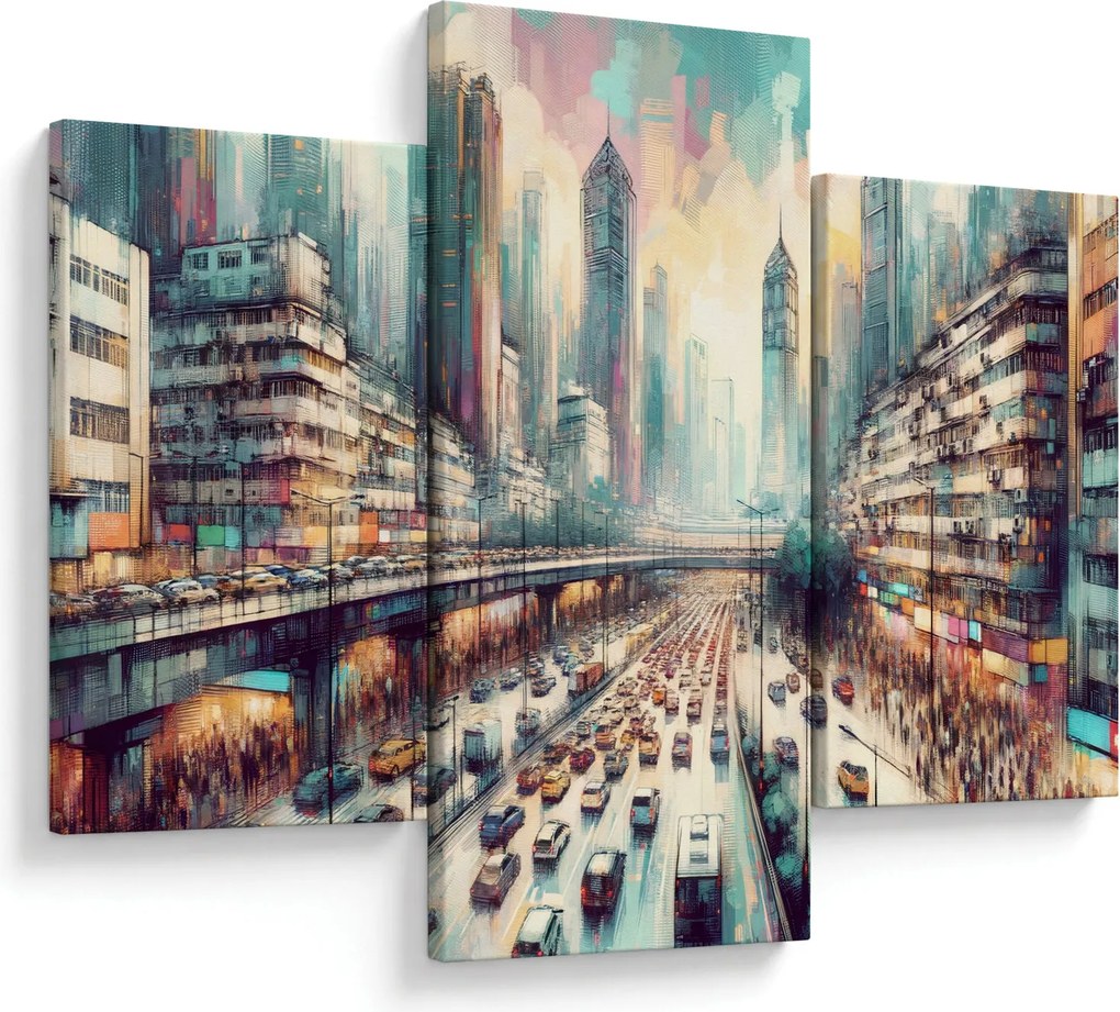 Kép - Városi élet (90x60 cm)