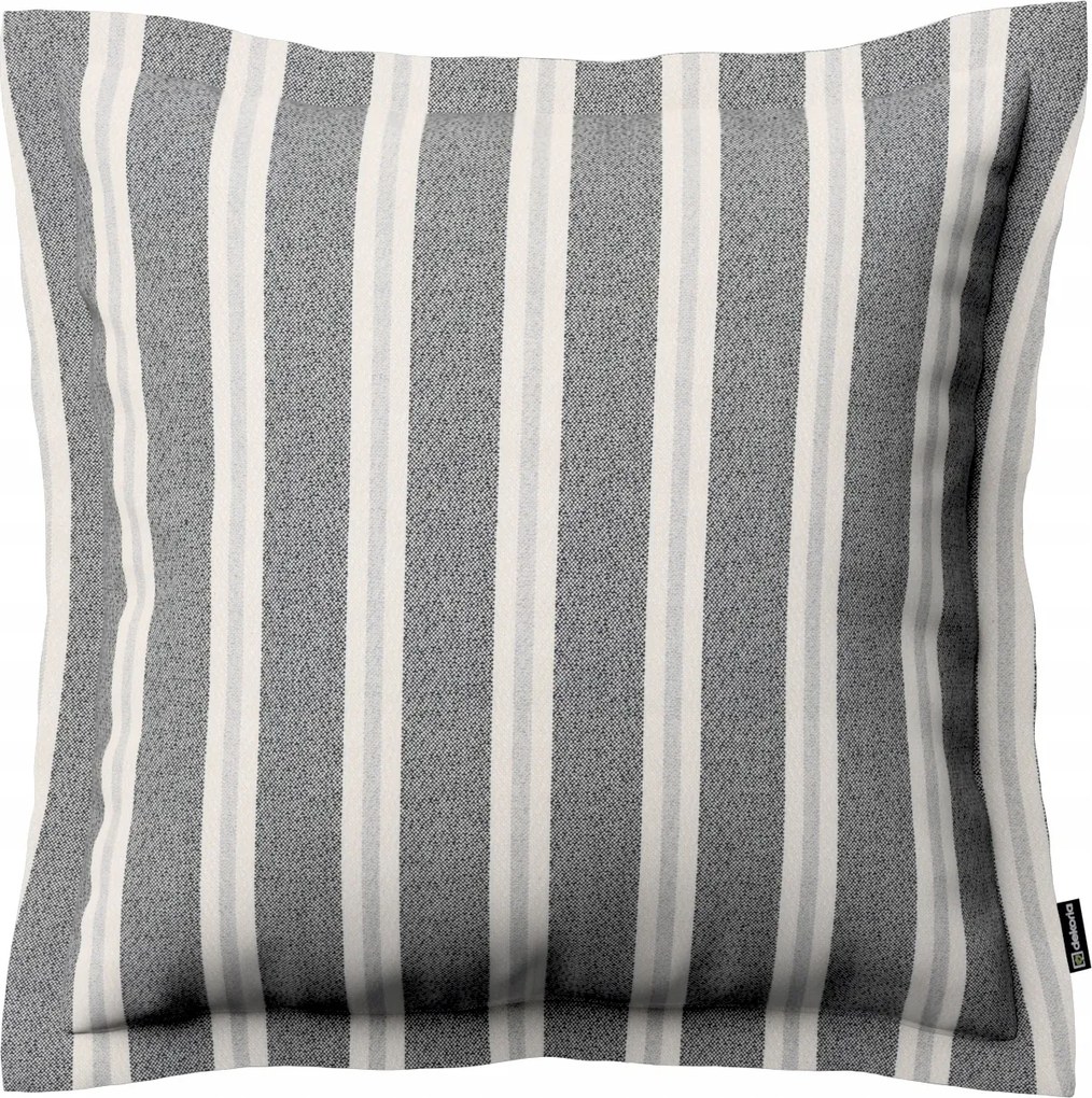 Párnahuzat 45x45 fekete-bézs csíkos